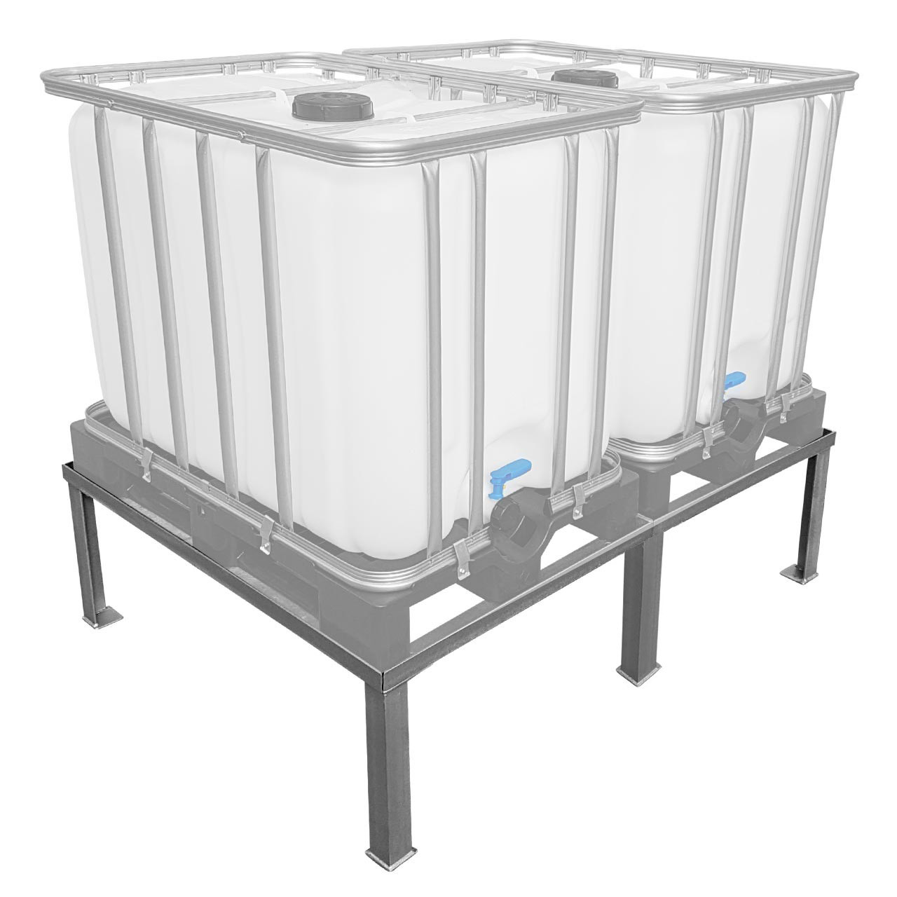 REKUBIK IBC-Container Podest/Untergestell für 2 IBC nebeneinander 120x80cm (600/800l IBC)