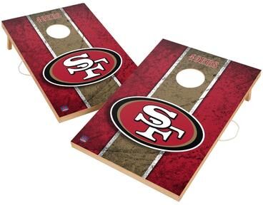 Skip's Garage Vintage San Francisco 49ers NFL 2x4 Tailgate Cornhole Boards