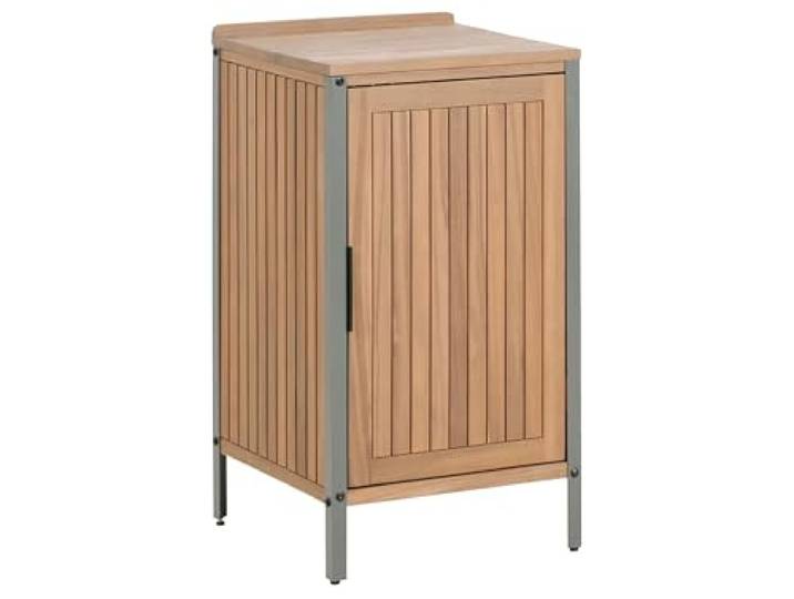 Beliani Outdoor-Küchenschrank zertifiziertes Holz braun schmal 50x50x92 cm 1 Tür Ivrea