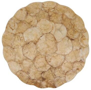 Saro Lifestyle Capiz Placemats With Scalloped Design (Set of 4)