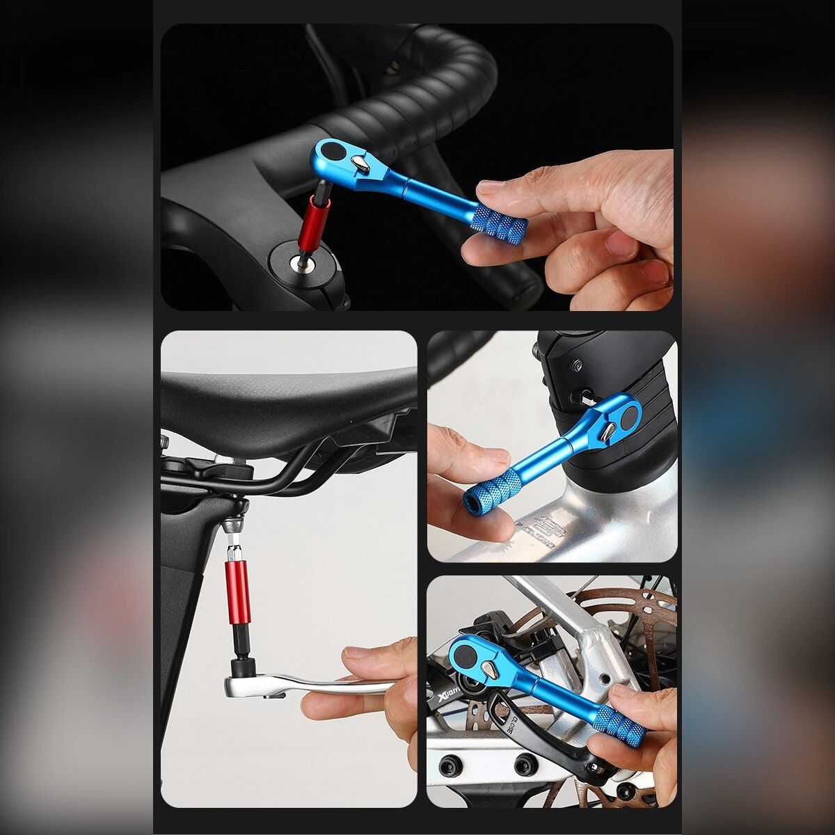 INF Kit d'Outils à Cliquet Rotatif - Réparation & Entretien de Vélo Rapides