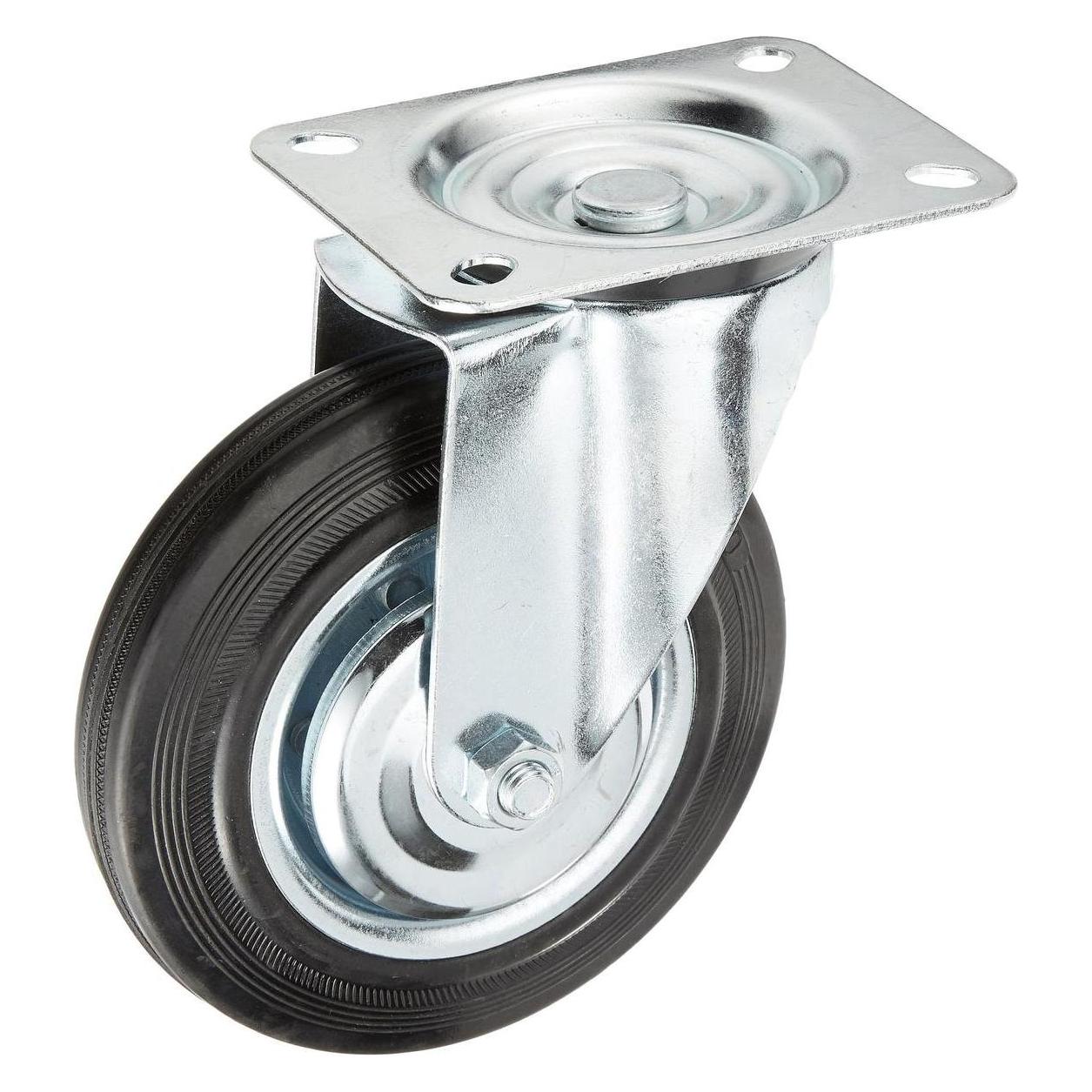Toya Swivel Caster W. Black Rubber 160mm (87315)