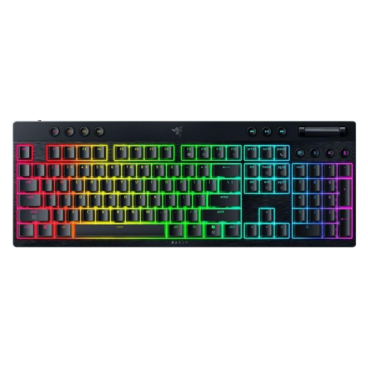 Razer Drahtloses mechanisches Gaming-Tastatur mit multifunktionalem Scrollrad und 11 Bedienknöpfen (Eng. Int., Kabellos) (8886419349587)