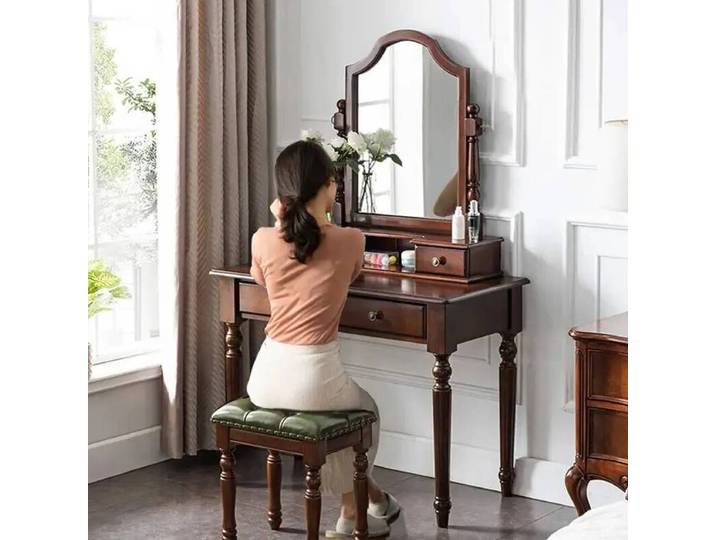 Poufs de Maquillage en Bois, Tabourets Modernes de Luxe pour Salon, Chambre, Couloir, Marchepied, Tabouret d'Appoint de Cuisine, Meubles de Style Chinois