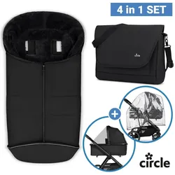 ABC Design, Kinderwagen Zubehör, circle by Fusssäcke für Kinderwagen & Buggys Zubehör-Set Kinderwagen mit Wickeltasche