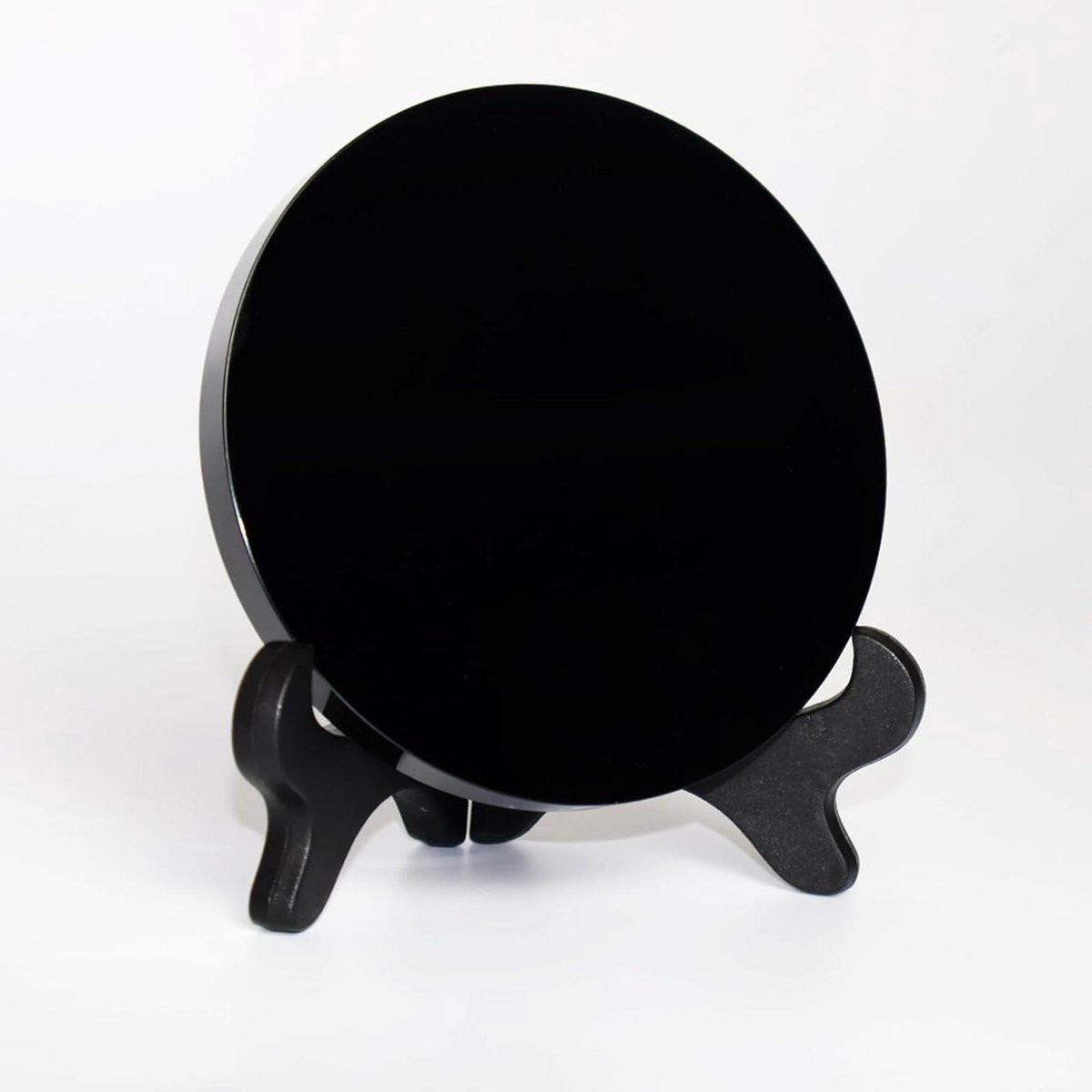 Obsidiaan Spiegel Zwart voor Waarzeggerij en Meditatie - 12 x 12 cm