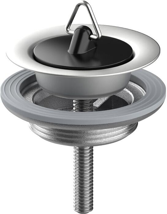 Viega Universalventil 310653 G 1 1/4x60mm, edelmatt/velourchrom, mit Stopfen