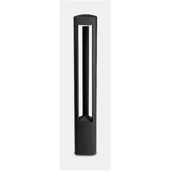Leds-C4, Gartenbeleuchtung, LED-Pollerleuchte 9,1W HELION IP66 1LED 2700-4000K 701lm gr Alu Kst opal (701 lm, IP66)