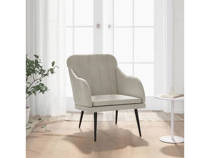Fauteuil Gris clair 63x76x80 cm Velours 351454