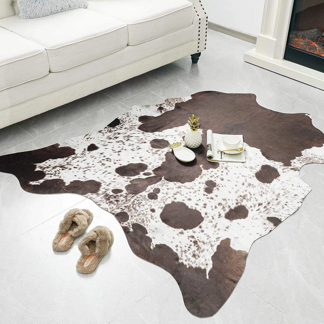 Latitude Vive Novelty Animal Print Area Rug Coffee color Novelty 140 x 158 cm