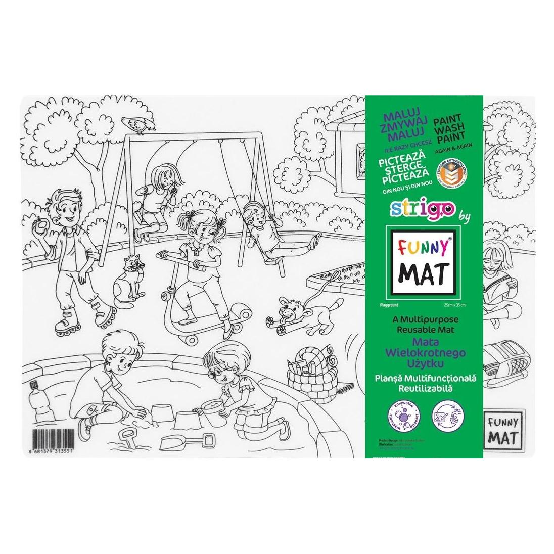 vidaXL Transparente Spielplatzmatte Funny Mat STRIGO (35 x 25 cm) (48986547)