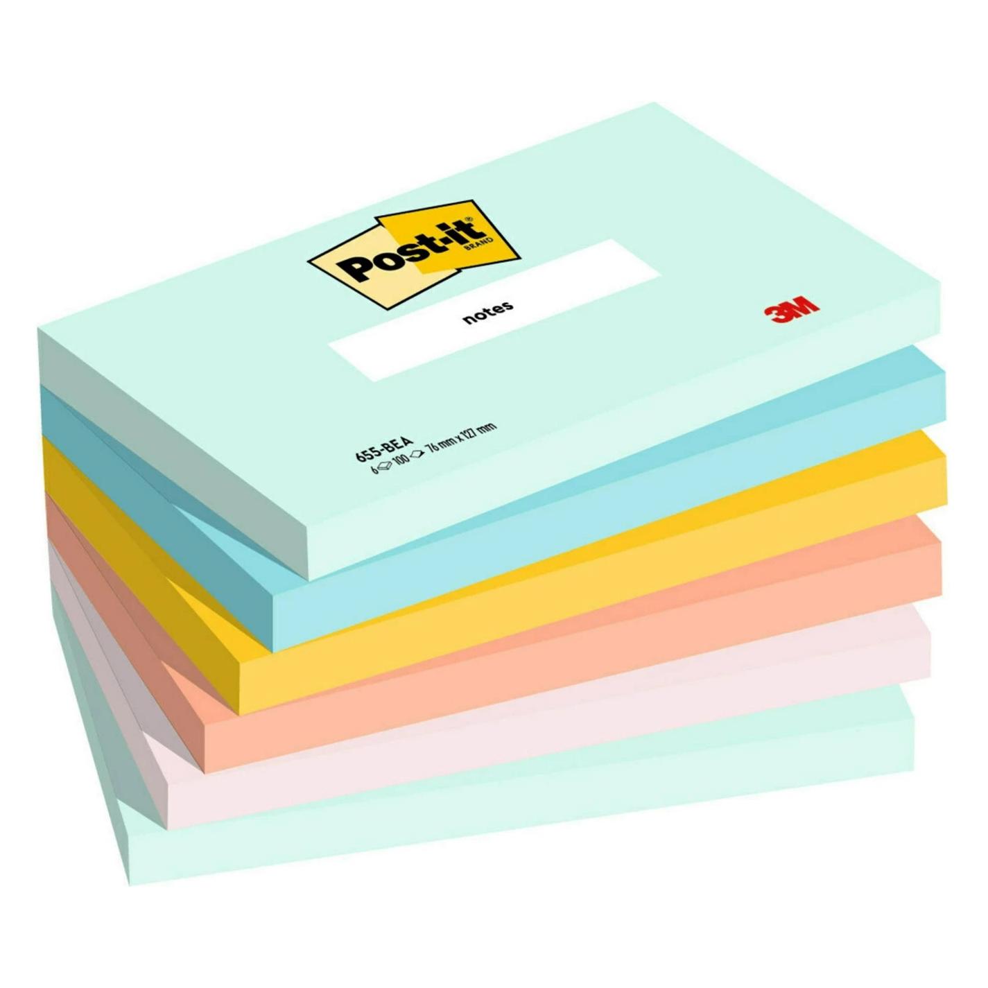 Post-it Beachside (127 x 76 mm) (655-6-BEA)
