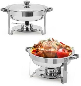 Garvee 2/4/6 Pack Chafing Dishes for Buffet, 5 QT Round Stainless Steel Buffet Servers & Food Warmer Set