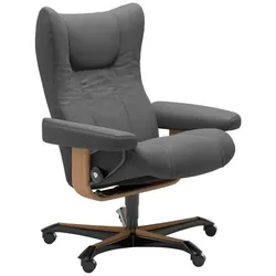 Stressless Bürostuhl Wing Office Leder Grau Batick Grey
