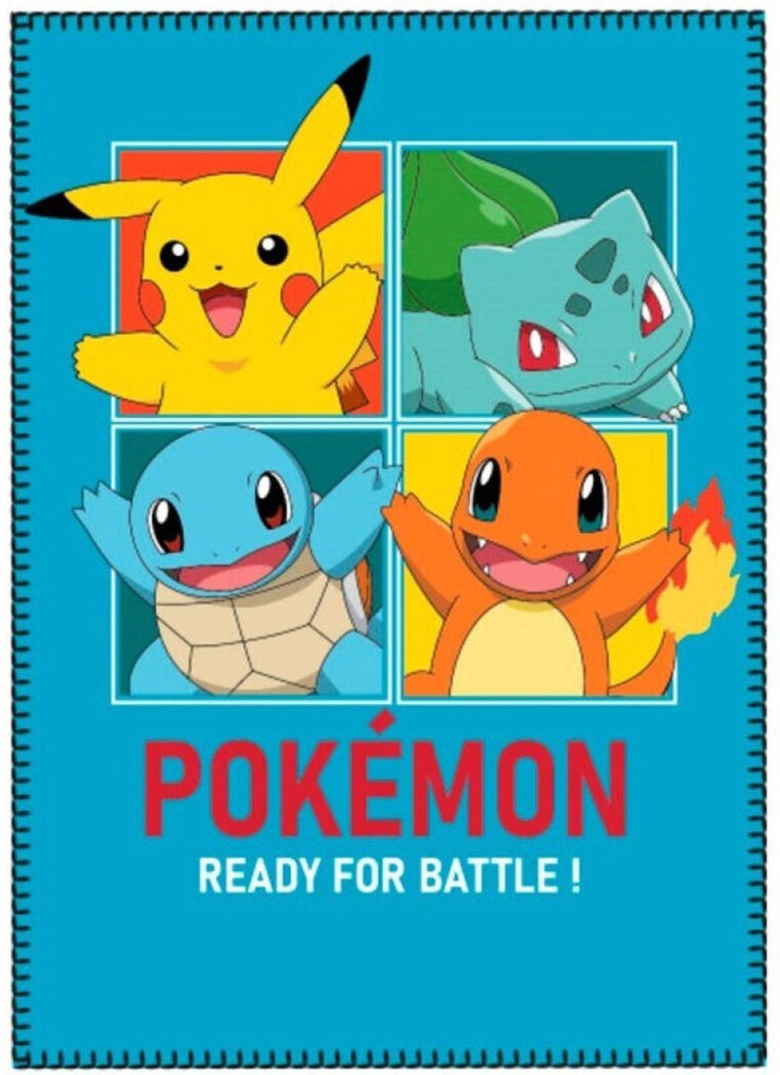 Pokemon Fleeceplaid Ready for Battle - 100 x 140 cm - 100% polyester