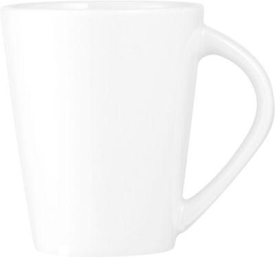 Henkelbecher, Volumen 260 ml, Ø 84 mm, Porzellan, weiß, 6 Stück