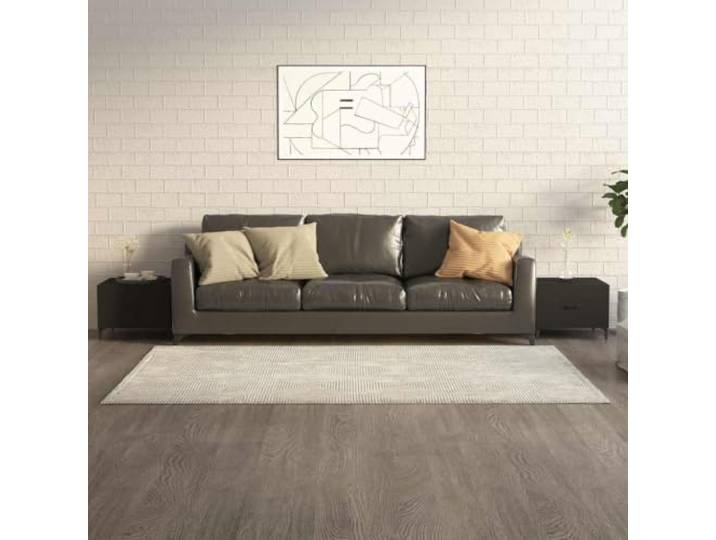 HEFZGDB Industrieller Couchtisch mit Metallbeinen 2 Stück Schwarz 50x50x40 cm Holzwerkstoff Tischplatte mit Schublade Stauraum