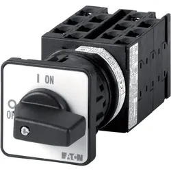 Eaton 015465 Wende-Stern-Dreieck-Schalter, T0, 20 A, Zentraleinbau, 6 Baueinheit(en), Kontakte: 11, 60 °, rastend, mit 0-Stellung, D-Y-0-Y-D