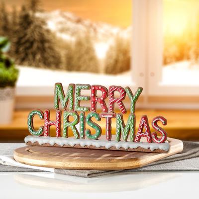 Regency International "11.2"" Resin ""Merry Christmas"" Gingerbread"
