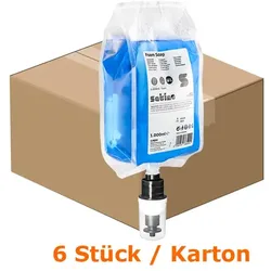 Schaumseife Wepa Satino foam soap Seife blau 6 x 1 L Karton für Wepa Seifenspender 32331100 und 32331060