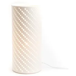 Lampe Ellie großes Modell - Weiß Rund Porzellan Amadeus 12x12 cm