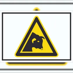 HB-Druck Achtung Stier Symbol A4 (210x297mm) Schild