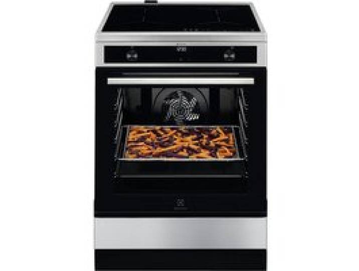 Cuisinière à induction électrique gris argent - ELECTROLUX - 4 zones de cuisson - Four électrique - Gril électrique