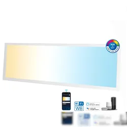 Aigostar 120x30 LED CCT Bluetooth Mesh Smart Panel Leuchte Dimmbar (APP) Steuerung Einbau-Panel