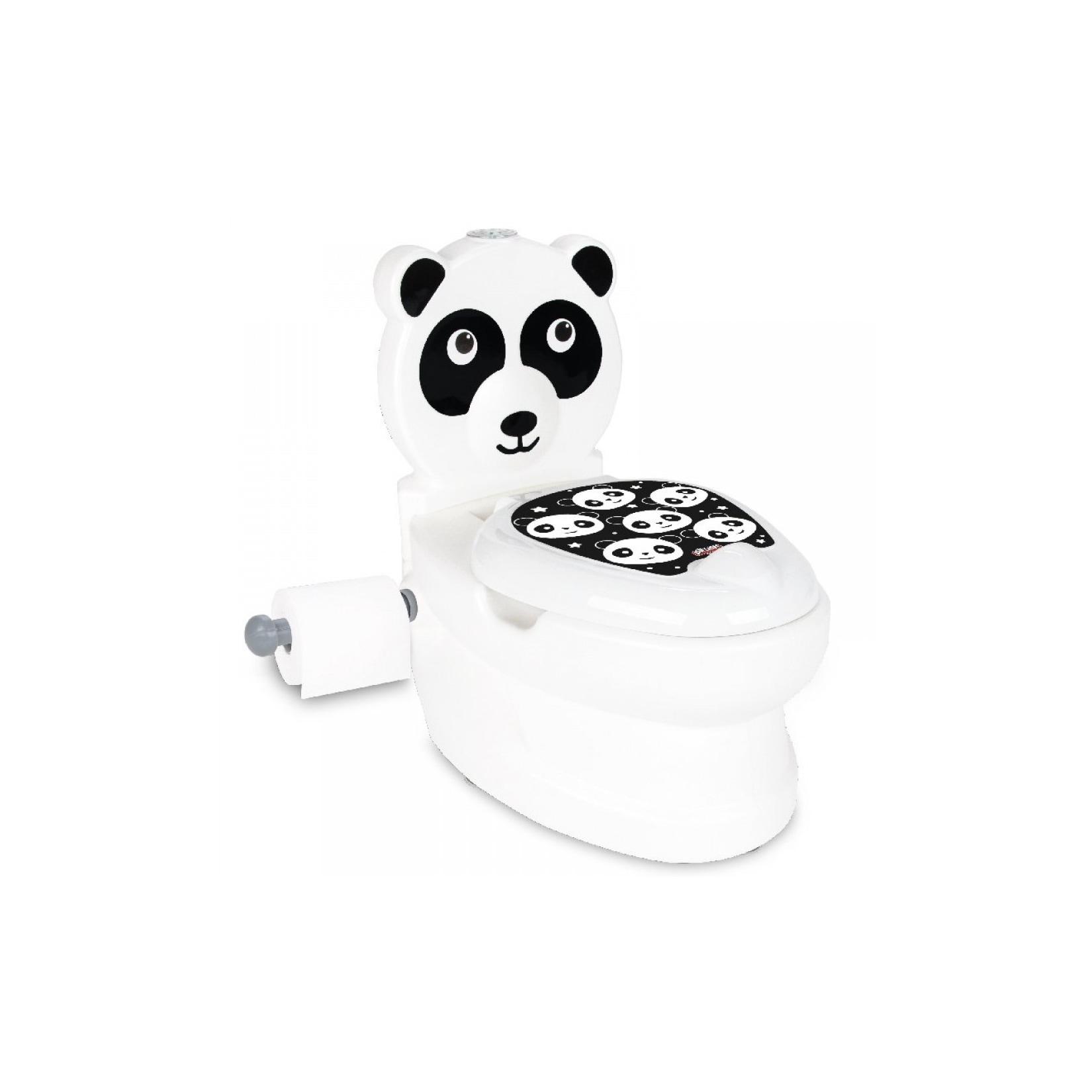 Pilsan Töpfchen Panda 07561 Toilettenpapierhalter, Musik, Licht, Klappdeckel weiß