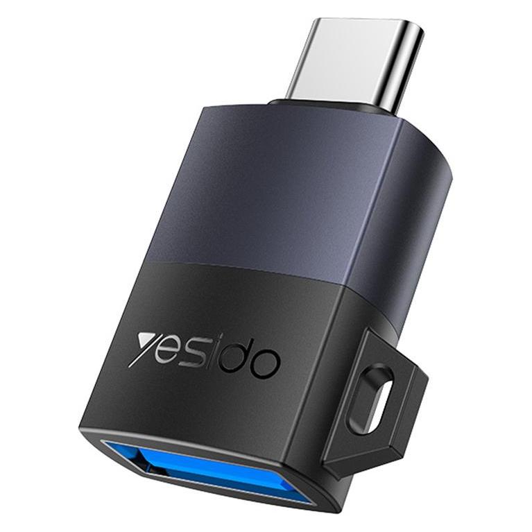 Yesido - OTG Adapter (GS31) - Type-C to USB, QC18W, Aluminum Alloy, Plug&Play - Grey (60993540)