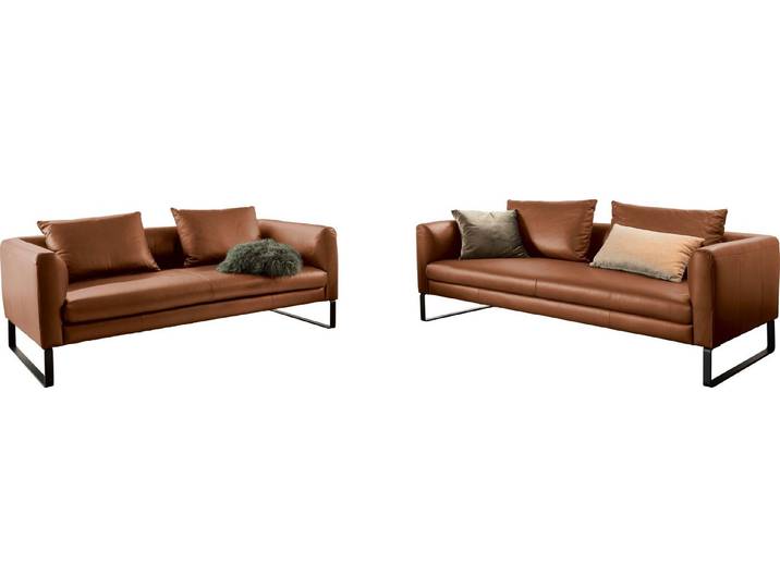 3C Candy Sofa Avola bequem und elegantes Leder-Sofaset, tolle Verarbeitungsdetails, Garnitur: Sofaset bestehend aus 2,5-Sitzer und 3-Sitzer