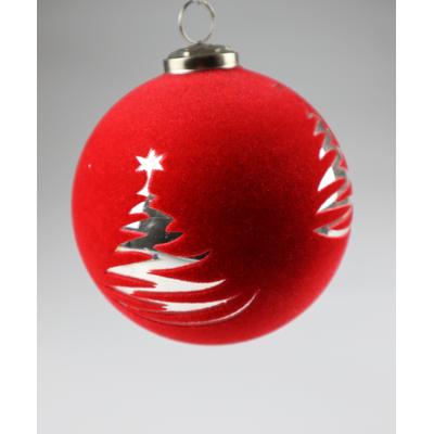 Weihnachtsbaumkugel AM DESIGN "aus Glas, Ø: 8 cm", rot, Ø:8cm, Glas, Weihnachtsbaumkugeln, 6er Set