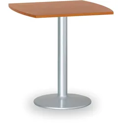 Runder Konferenztisch, Bistrotisch FILIP II, 66x66 cm, graue Metallgestell, Kirschbaum