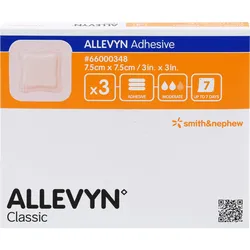Allevyn Adhesive 7.5x7.5cm Haftende Wundauflage 3 ST