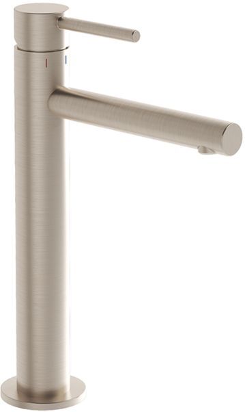 VitrA Origin Waschtischarmatur A4255734 Ausladung 145mm, ohne Ablaufgarnitur, für freistehenden Aufsatzwaschtisch, Nickel gebürstet