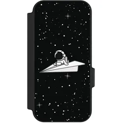 Nivocase Klapphülle für Google Pixel 11 Handyhülle aus Kunst Leder NIVOflip schwarz Astronaut Comic Papier (Google Pixel 11), Smartphone Hülle, Schwarz