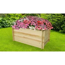 Holz Hochbeet Leer 160 x 80 x 85 cm - Pflanzkasten aus Kiefer, naturbelassen - Pflanzbeet - Gartenhochbeet für Blumen & Kräuter