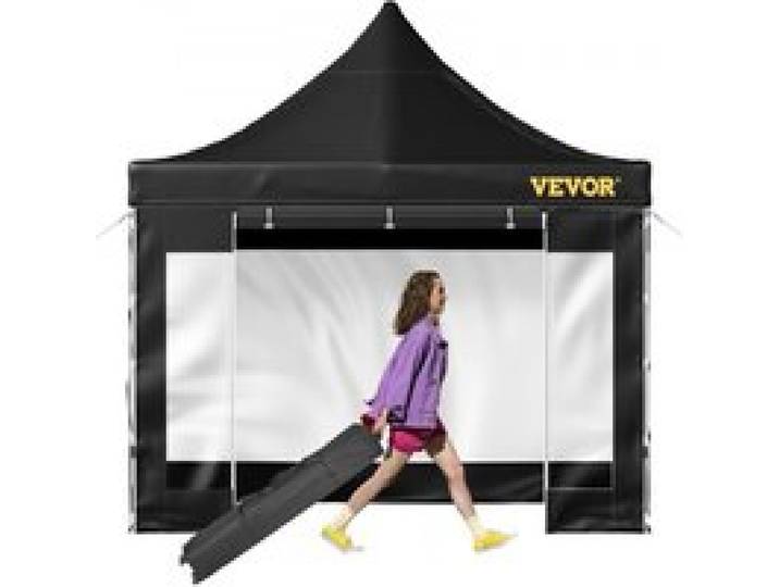 VEVOR Pavillon faltbar 3x3m Faltpavillon 240g PVC-beschichtetes Polyester Pop-Up-Pavillon 1,95-2,13m Einstellbar Partyzelt Gartenzelt Strandzelt für Hochzeiten oder andere kommerzielle Aktivitäten