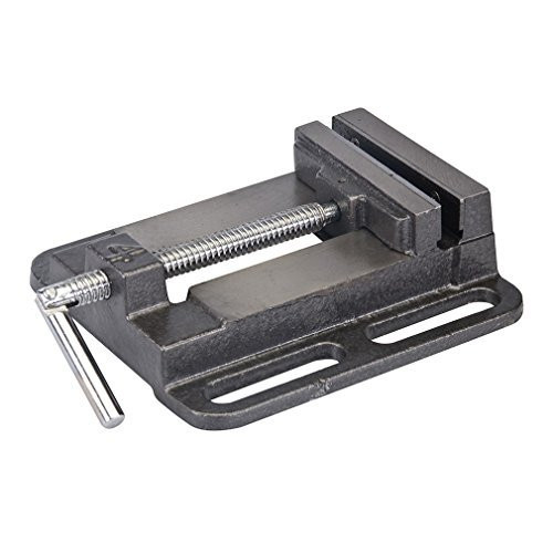 Silverline Bankschroef voor Boormachine - 100 mm kaakopening - Grijs/Zilver