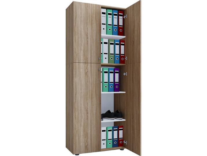Kantoorkast Boeken Mappen Archiefkast Kantoormeubelen Kast Lona 5-vaks draaideuren