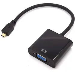 Micro HDMI Typ D zu VGA Adapter, schwarz
