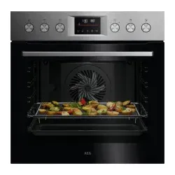OU5PE40AM Einbauherd kochfeldgebunden 60cm Edelstahl Pyrolyse 9Heizarten 45Automatikprogramme