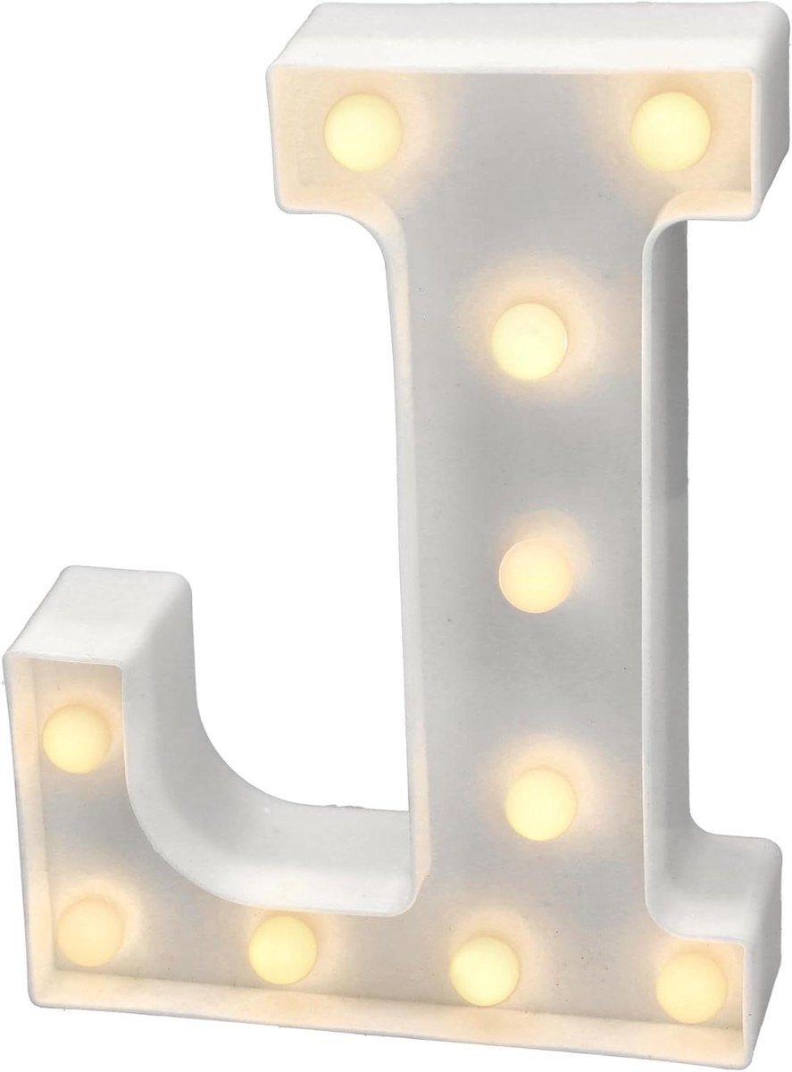 Wit Led Alfabet Letter - Verlichte Letterlamp voor Decoratie - Hoogte: 22-23 cm