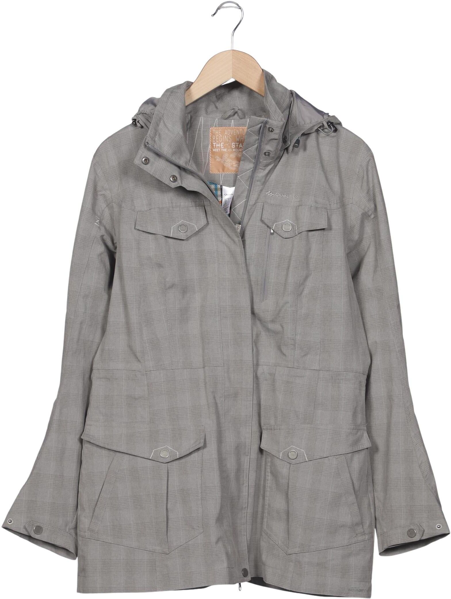 quechua Damen Jacke, Grau, Gr. L, Synthetik / Elasthan - Second Hand