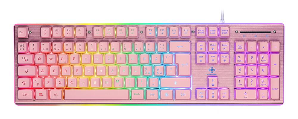 Deltaco PK75 Gaming Tastatur, Pink GAM-021-RGB-P-DE
