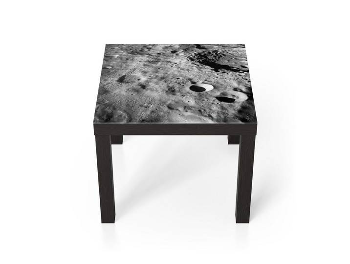 DEQORI Couchtisch 'Ewige Mondlandschaft', Glas Beistelltisch Glastisch modern