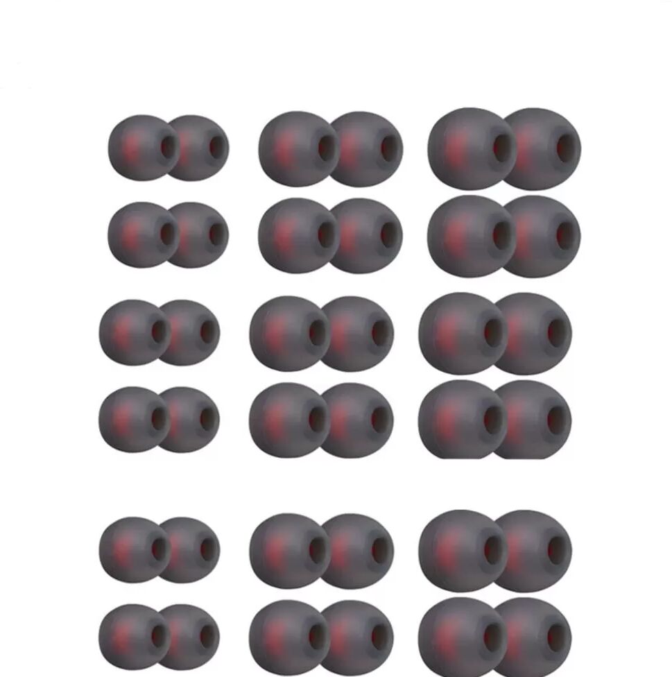 INF Coussinets d'oreille en silicone pour écouteurs intra-auriculaires 18 paires Gris