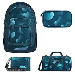Coocazoo Mate Aqua Flow Schulrucksack Set 4tlg