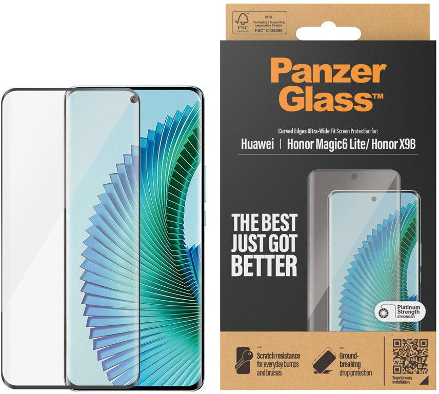 PanzerGlass Ultra-Wide Fit Skærmbeskyttelsesglas - Honor Magic 6 Lite / Honor X9B - Gennemsigtig