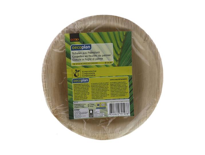 Oecoplan Palmblatt Schalen rund Ø18cm 10 Stück